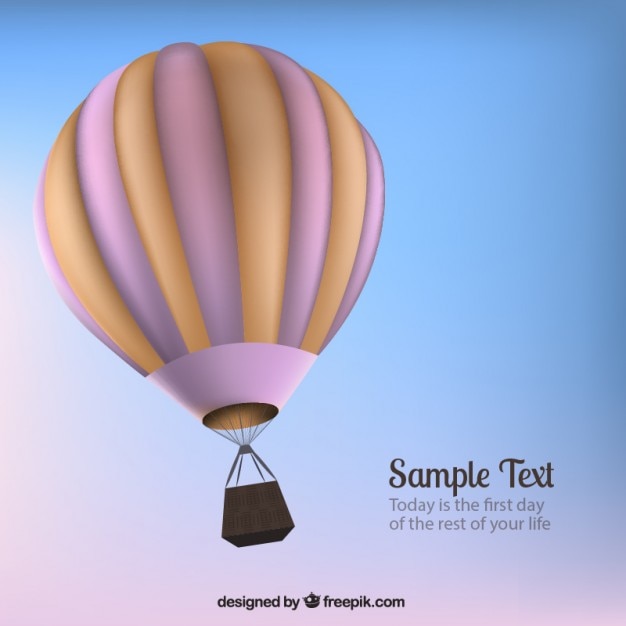 Download 3d hot air balloon Vector | Free Download