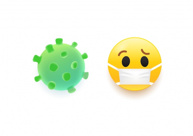 Premium Vector 3d Illustraction Of Virus And Emoji