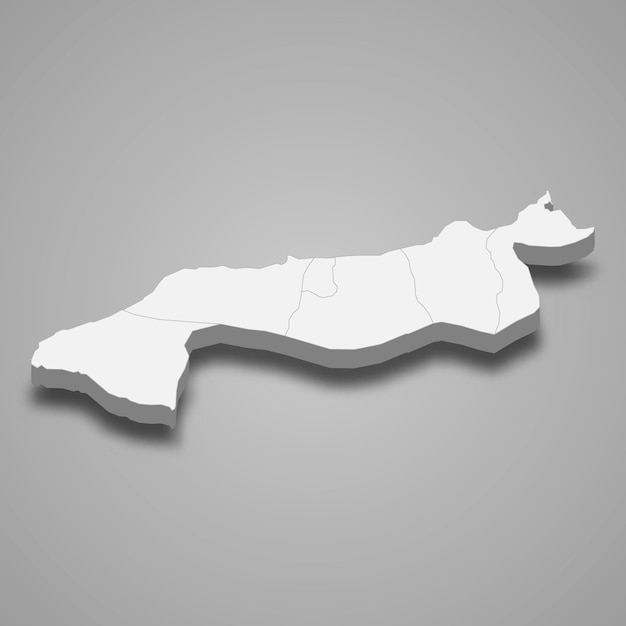 Premium Vector | 3d isometric map of yalova is a province of turkey