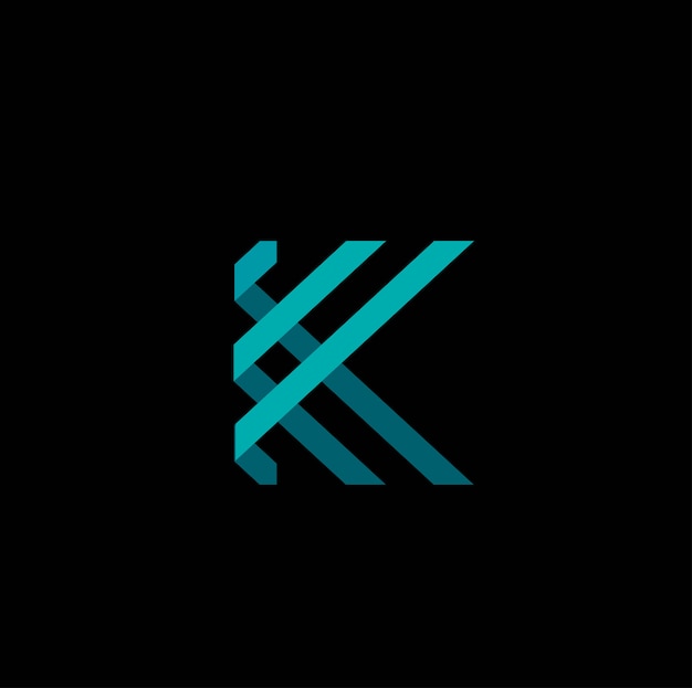 3d letter k logo vector Premium Vector