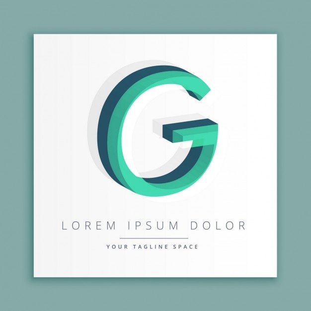 Free Vector | 3d logo with letter g