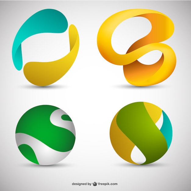 Download Free Vector | 3d logos