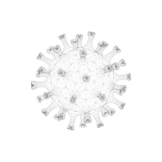 3d Medical Template Of Corona Virus Isolated On White Background