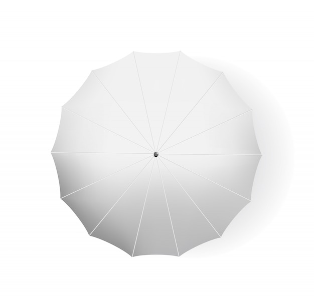 Download Premium Vector | 3d mock up realistic white umbrella top view background