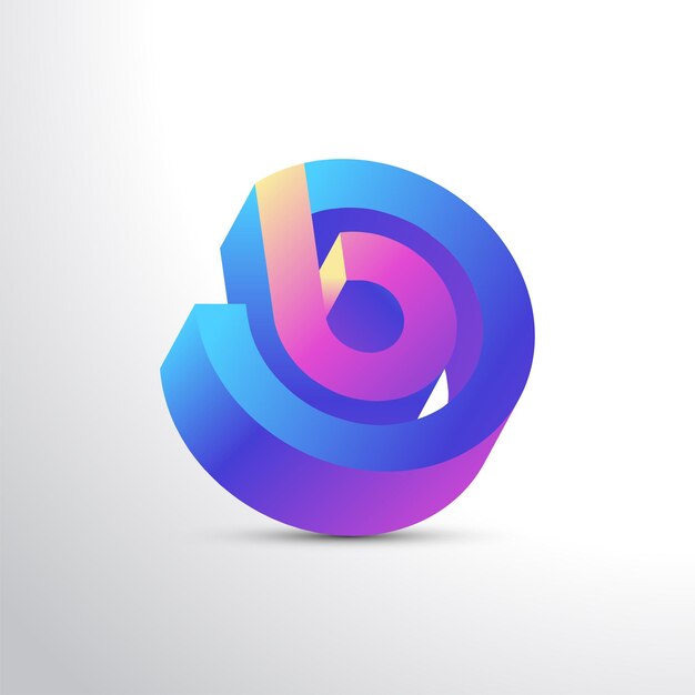 Premium Vector | 3d Modern And Colorful Letter B Logo Design. Initial ...