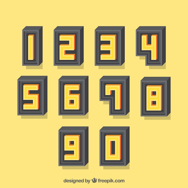 Download 3d number collection Vector | Free Download