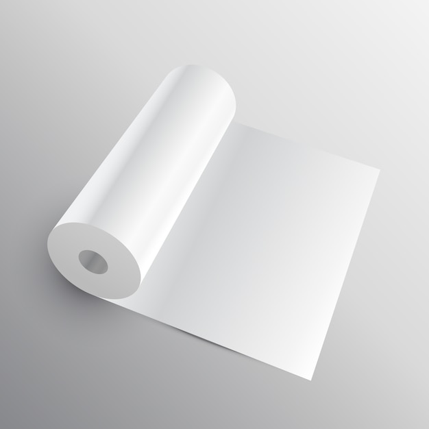 3d paper roll mockup | Free Vector