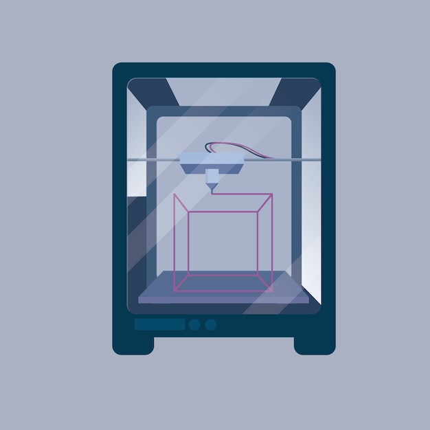 3d printer background | Free Vector
