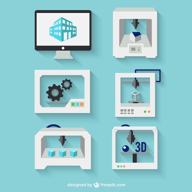 Download 3d printing concept Vector | Free Download