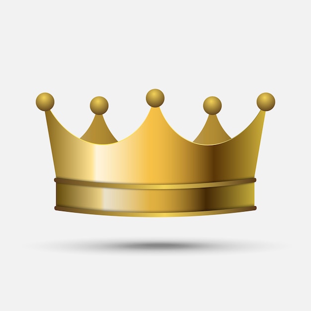 3d realistic golden crown. vector illustration | Premium ...