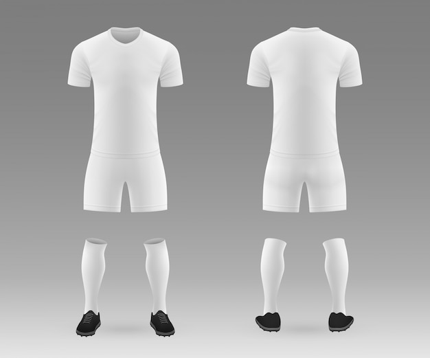 Premium Vector 3d realistic template blank soccer kit