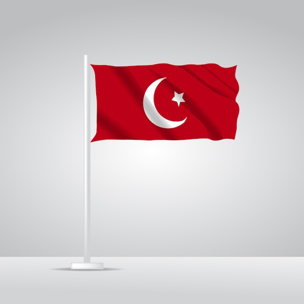 Download 3d realistic turkey flag waving vector illustration ...