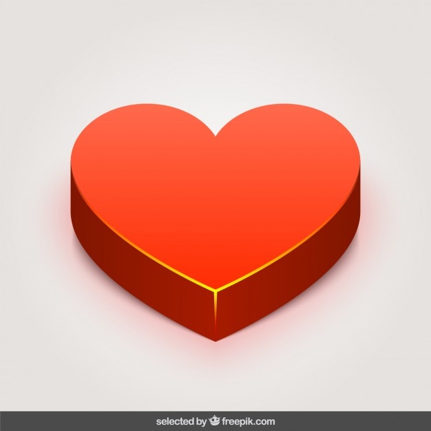 Download 3d red heart | Free Vector