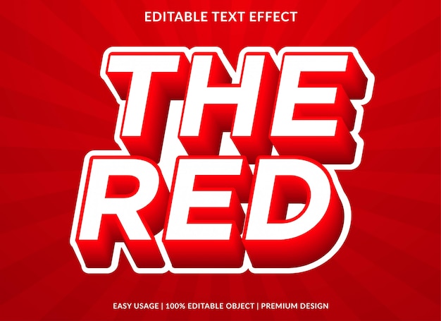 Download Premium Vector | 3d text effect template with retro type ...