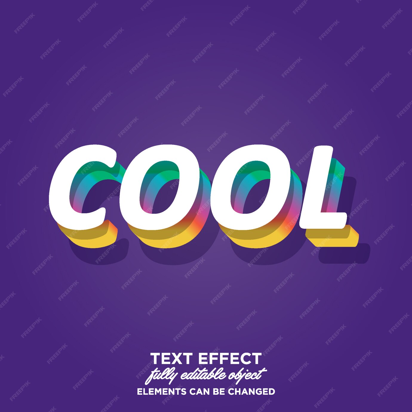 Premium Vector | 3d text style with shadow in each layer