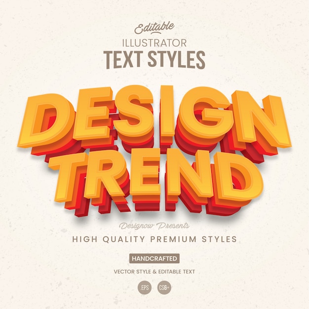 Download 3d text style | Premium Vector