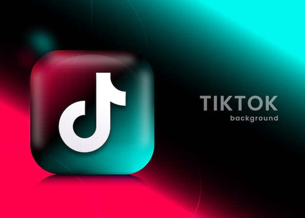 Premium Vector | 3d tiktok background or banner