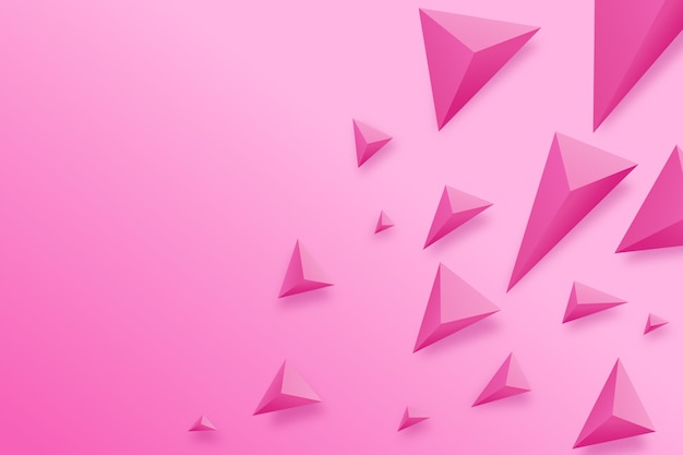 3d triangle background with vivid colors Free Vector