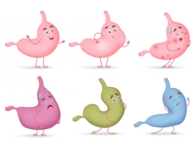 Premium Vector 3d Volumetric Emoji Face Stomach Cute Funny Belly Stomack Expressions And Emotions Set