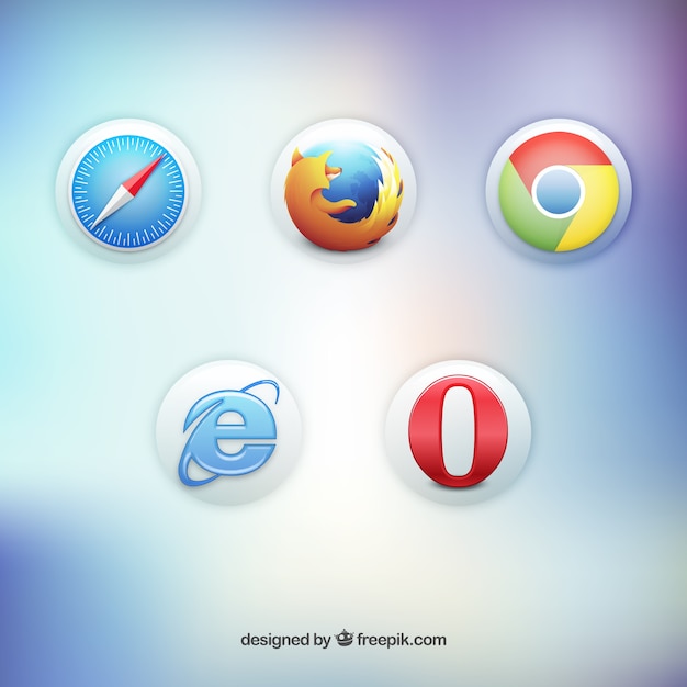 3d web browser icon | Free Vector