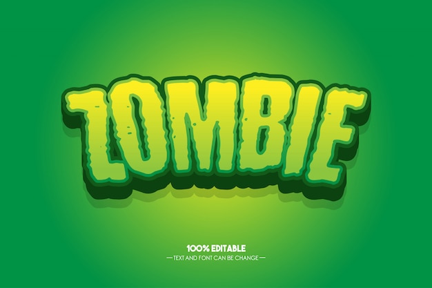 Premium Vector | 3d zombie text style