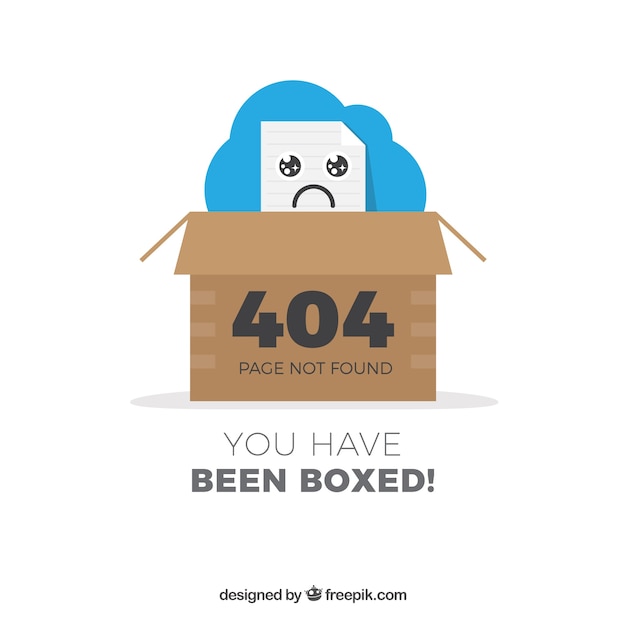 Premium Vector | 404 Error Design With Box