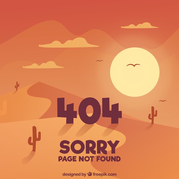 404 error design with desert