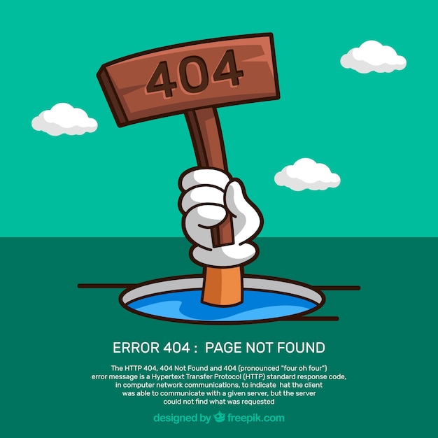 Premium Vector | 404 Error Design With Drowning Person