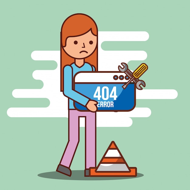 404 error page not found Free Vector
