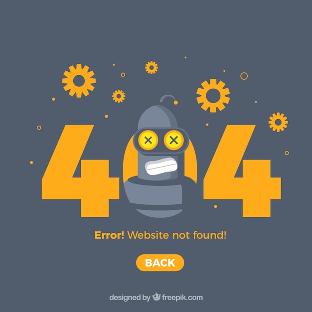 404 error web template with robot and gears Free Vector 404 error web template with robot and gears Free Vector