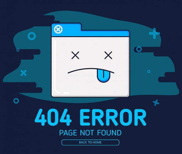 404 tab cartoon Vector | Premium Download