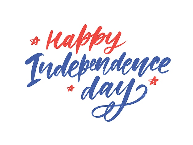 Premium Vector | 4th of july. happy independence day calligraphy