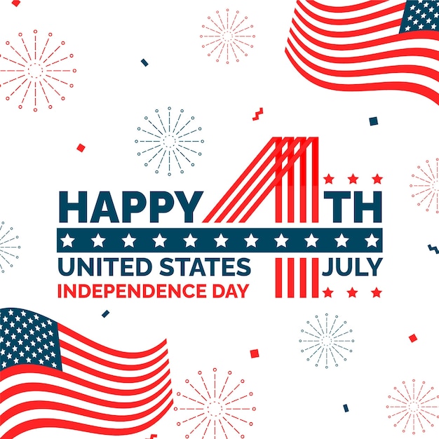 4th of july - Independence Day background Free Vector