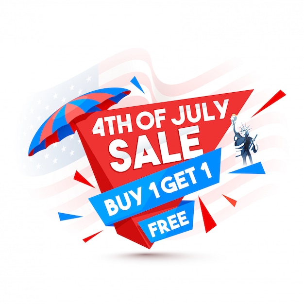 4th of july sales Premium Vector
