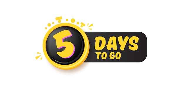 Premium Vector | 5 days to go banner design template