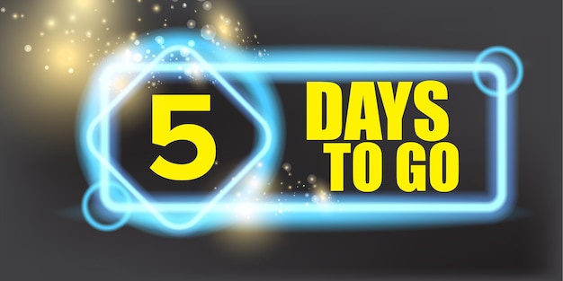 Premium Vector | 5 days to go banner design template