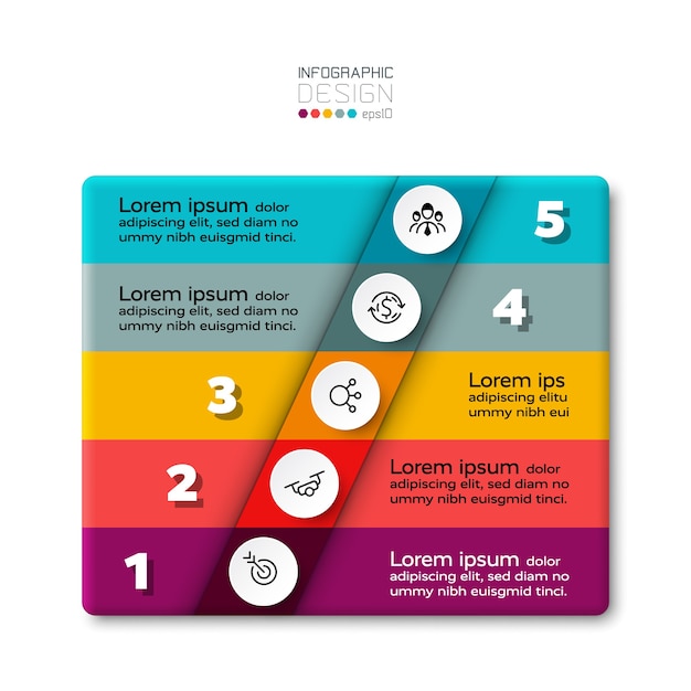 Premium Vector 5 Steps Of Infographic 7174