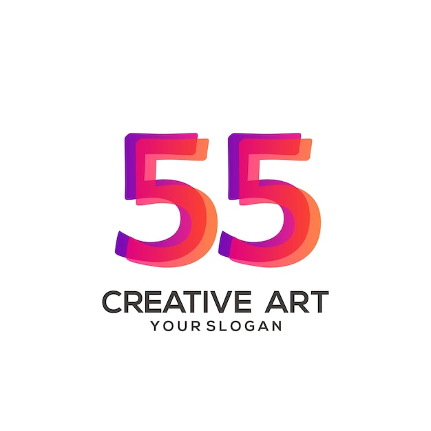 premium-vector-55-number-logo-gradient-design-colorful