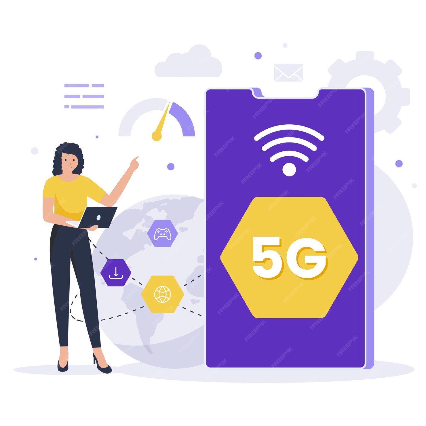 Premium Vector | 5g network illustration design concept illustration ...