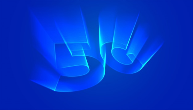 5g technology background with holographic light glow style Free Vector