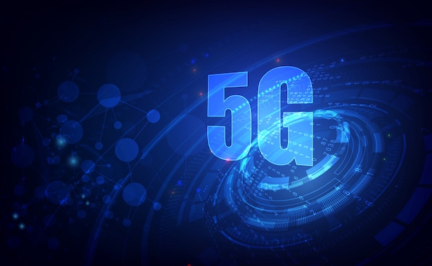 Premium Vector | 5g technology background