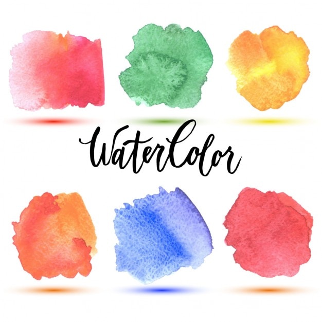 6 watercolor spots Vector | Free Download