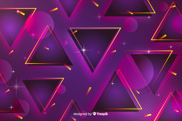 80 style background with geometric shapes Vector | Free Download