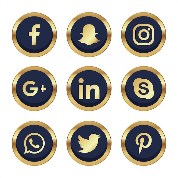 Download Free 9 Social Networking With Golden Details Free Vector Use our free logo maker to create a logo and build your brand. Put your logo on business cards, promotional products, or your website for brand visibility.