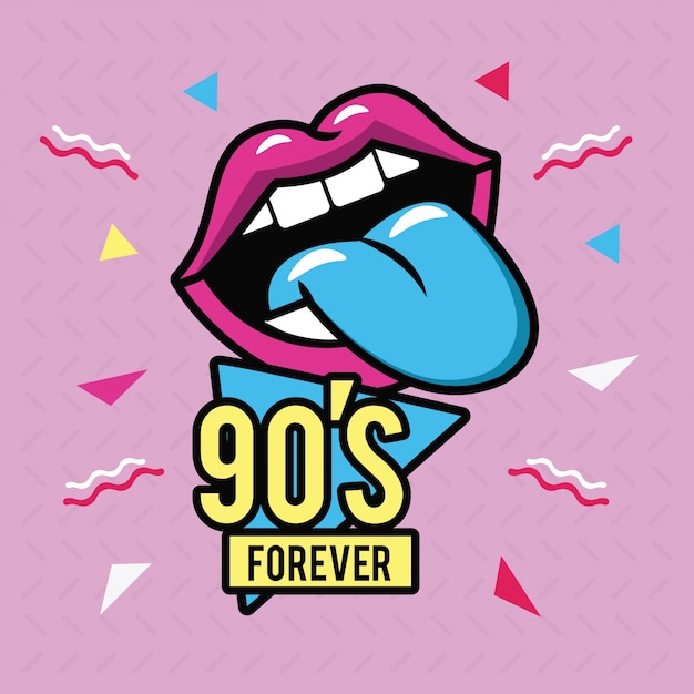 Download 90s forever design | Premium Vector