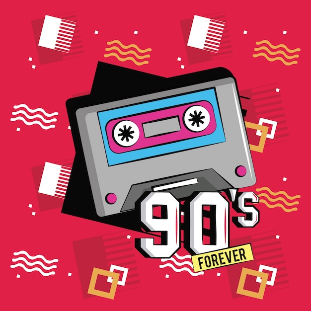 Premium Vector | 90s forever design