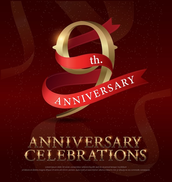 9th-anniversary-logo-with-confetti-and-balloons-red-ribbon-colorful