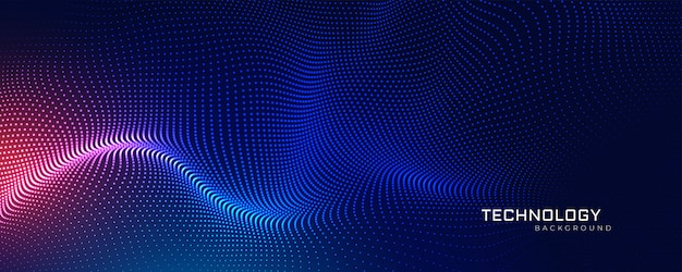 Абстрактные технологии частиц сетки фон Бесплатные векторы
