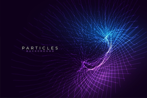 抽象的なテクノロジーの輝くラインフラクタルスタイルの背景デザイン 無料のベクター