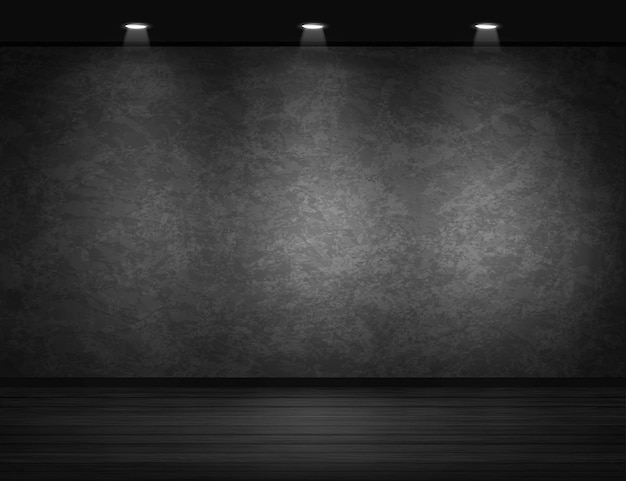 壁の黒い背景 Premiumベクター